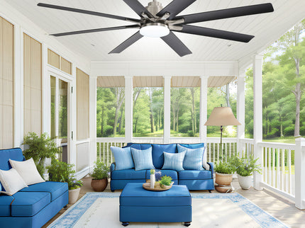 Ceiling Fan With Dimmable LED Light, 8 Blades, Reversible DC Motor, Remote Control