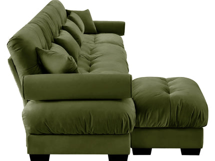 Super Comfort Oversized Modular Sectional Sofa With Movable Ottoman