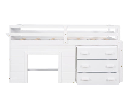 Loft Bed With Cabinet And Shelf