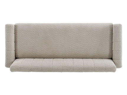 Modern Loveseat Sofa, 2 Seater With Square Arms For Living Room