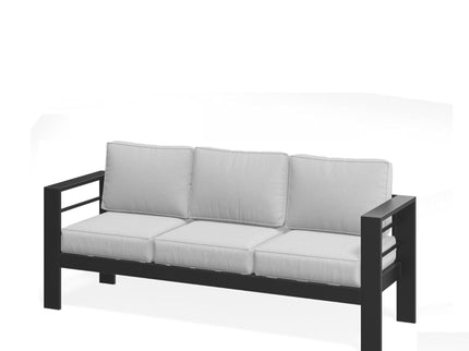 All-Weather Patio Sofa With Cushions, 3 Seat Outdoor Couch