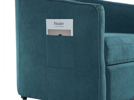 Power Lift Recliner Barrel Shape Reclining Chair With Footrest And Side Pocket