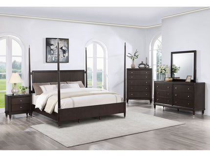 Niguel - 5 Piece Queen Poster Bedroom Set - Brown