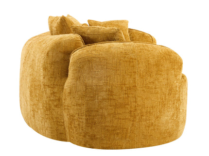 Curved Compressed Sofa, Nordic-Style Design For Living Room