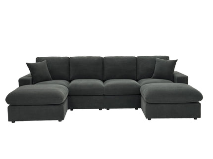 Sectional With 2 Ottomans