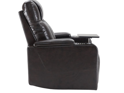 Power Motion Recliner With USB Charging Port And Hidden Arm Storage 2 Convenient Cup Holders Design And 360 Degree Swivel Tray Table