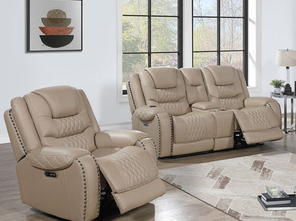 Power Motion Sofa Set With USB Ports And Adjustable Headrests