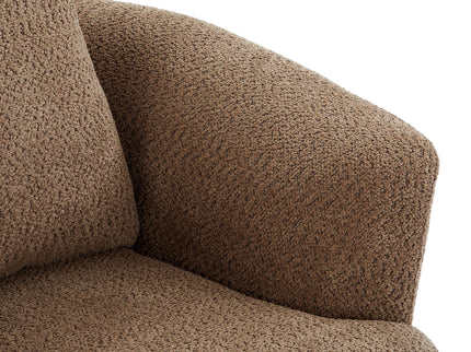 360° Swivel Barrel Sofa Chair With Throw Pillow, Upholstered Accent Chair