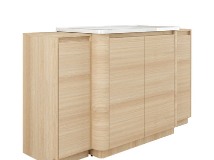 Freestanding Bathroom Vanity With Sink, 2 Small Storage Cabinets, Soft Close Doors