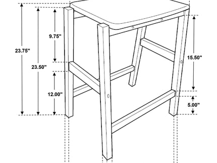 Cowichan - Backless Counter Stool (Set of 2) - White