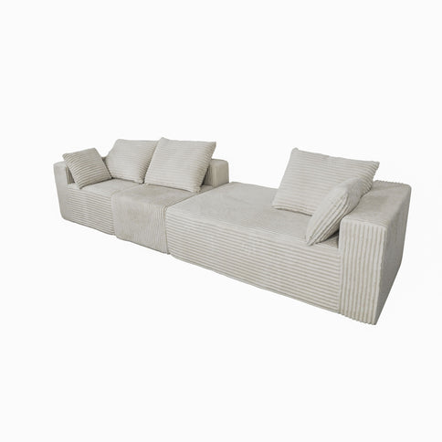 Corner Combination Sofa Sectional Couch With Soft Fabric