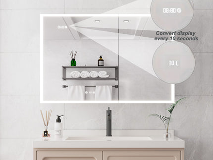 Bathroom Medicine Cabinet With Lights, LED Medicine Cabinet With Mirror, Lighted Medicine Cabinet With Defogger