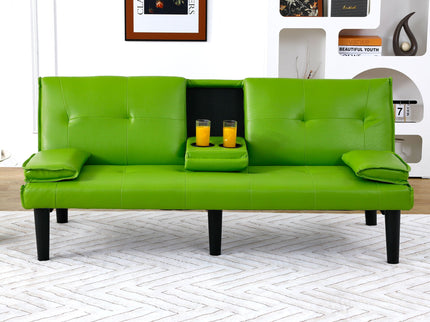 Sofa Bed With Foldable Design And Cup Holder
