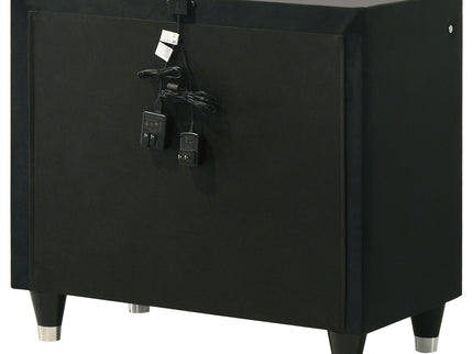 Mika - 2 Drawer LED Nightstand With USB