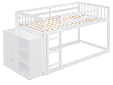 Bunk Bed With 4 Drawers And 3 Shelves