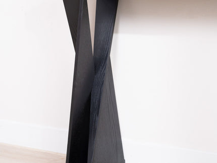 Console Table With Crossed Legs For Hallway - Black