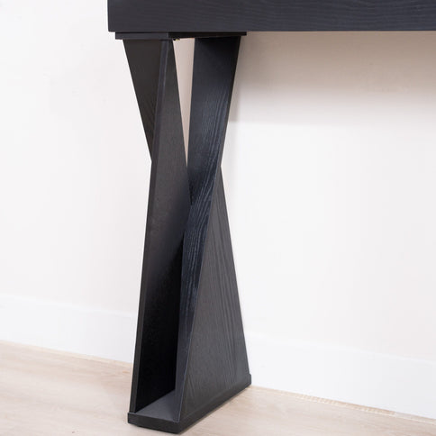 Console Table With Crossed Legs For Hallway - Black