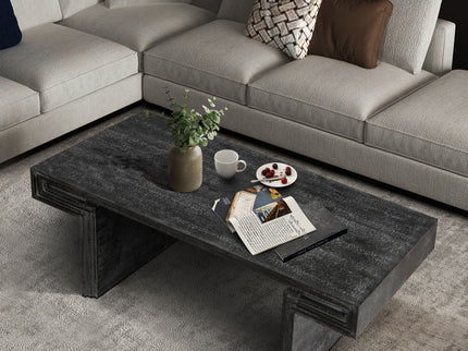 American Vintage Industrial Coffee Table, Double Tier Design