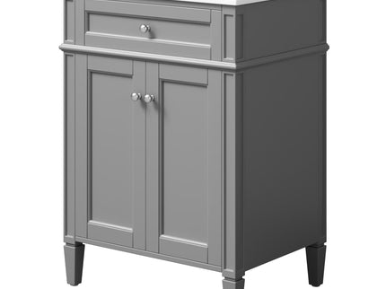 Bathroom Vanity With 2 Doors And Tip Out Drawer, Soft Closing Hinges