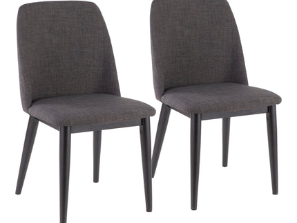 Tintori - Contemporary Dining Chair (Set of 2) - Charcoal