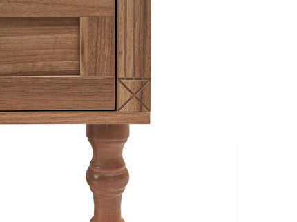 Tall Kitchen Pantry Cabinet With Hollow Carved Doors 2 Drawers And Adjustable Shelves Storage Display Cabinet For Kitchen Dining Room Or Living Room - Walnut