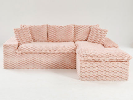 Modular Sofa, Convertible Twin Seat With Chaise Lounge