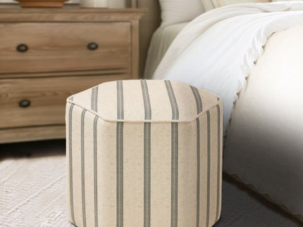 Accent Ottoman Printed Stripe