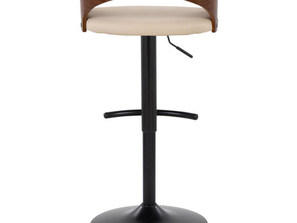 Grotto - Contemporary Adjustable Barstool With Swivel With Rounded T Footrest (Set of 2)