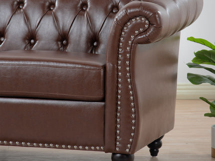 Rolled Arm Chesterfield 3 Seater Sofa