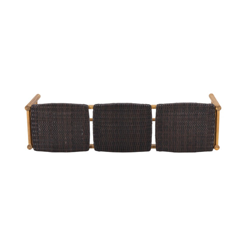 Cambria - Rustic 3 Seater Bench - Teak