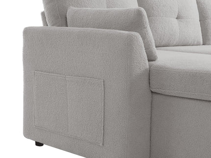 U-Shaped Sectional Sofa Bed With Storage And USB Ports
