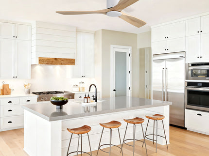 Low Profile Ceiling Fan DC, 3 Blade, Noiseless Reversible Motor, Remote Control