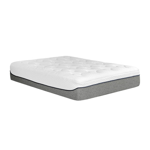 Ultra Plush 13" Gel Memory Foam Mattress For King Size Bed With Double Layered Jacquard Cover - Gray / White