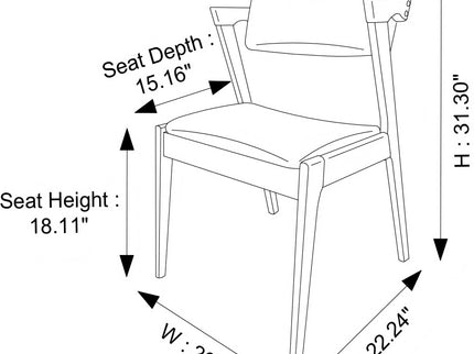 Edwin - Mid-Century Modern Dining Chair (Set of 2)