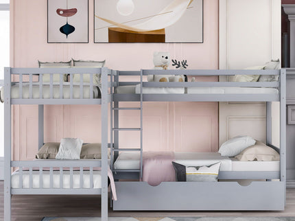 L Shaped Bunk Bed With Drawers