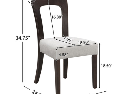 Upholstered Dining Chairs (Set of 2) - Gray