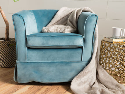 Zeniqua - Upholstered Swivel Chair With Loose Cover