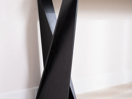 Console Table With Crossed Legs For Hallway - Black