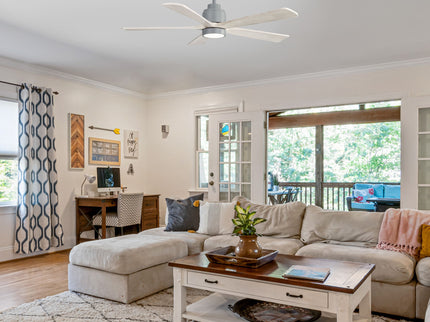 52" Ceiling Fan With Dimmable LED Light And 6 Speed Remote Control - Cement Gray