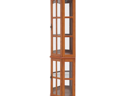 Corner Curio Cabinet With 5 Shelves And Lighting System (E26 Light Bulb Not Included)
