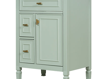 Modern Bathroom Vanity With Sink, Flip Drawer, 2 Drawers, Adjustable Shelf