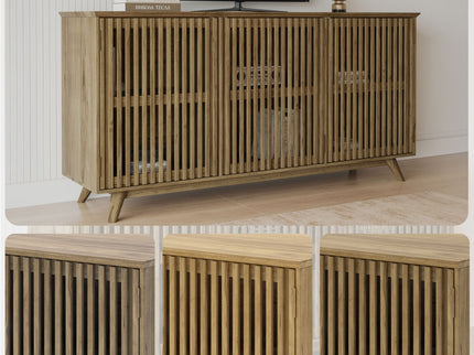 TV Stand With Adjustable Shelf - Natural