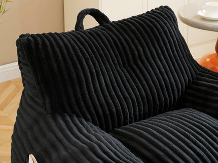 Giant Bean Bag Chair With Armrests And Footstool