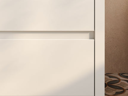 Freestanding Bathroom Vanity With Ceramic Sink, 2 Full Extension Drawers