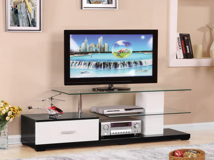 Ivana - TV Stand - White / Black
