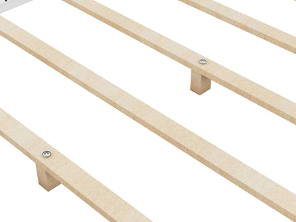 Wood Canopy Platform Bed With Support Legs And Airflow Slats