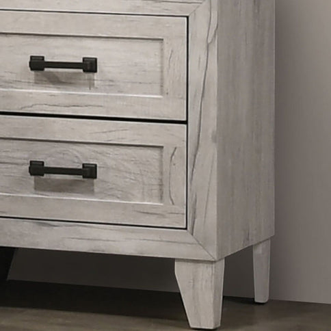 Nightstand, Bedside Table - White Washed