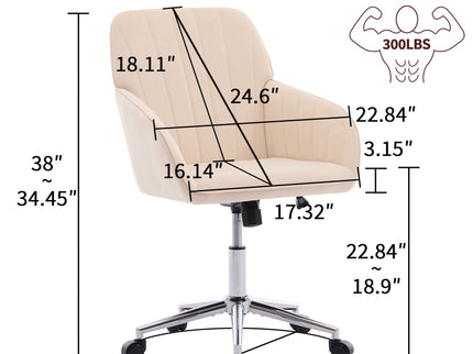 Adjustable Ergonomic Office Chair, Swivel Backrest Seat