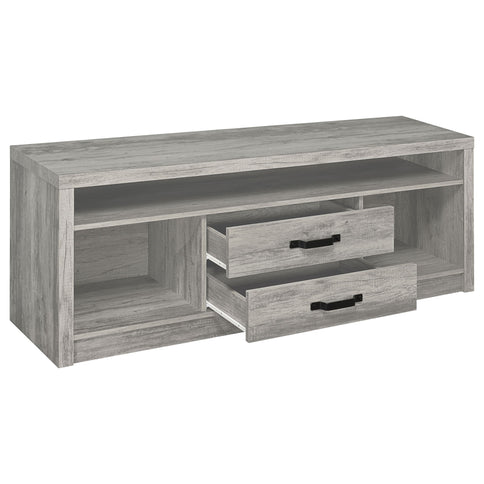 Bergeron - 2 Drawer TV Stand - Driftwood