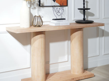Double Cylinder Base Console Table For Living Room - Multi